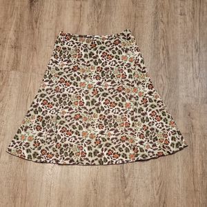 KC Stevens Trumpet Knee Length Pull On Skirt Sz M Brown Stretchy